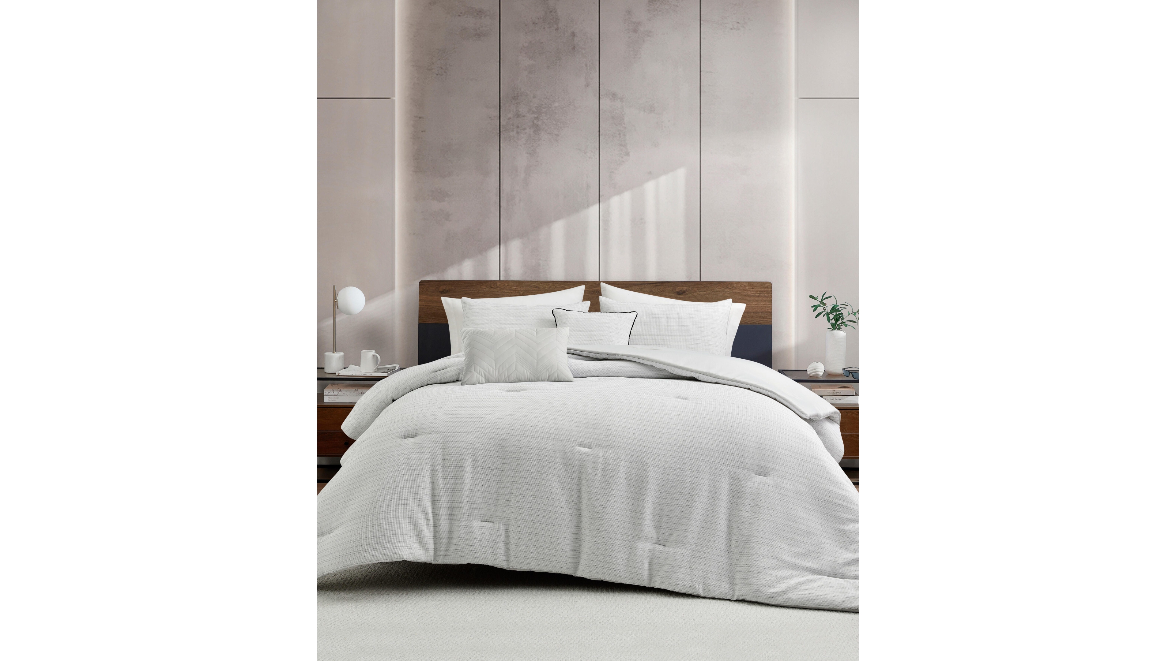 Kenneth Cole New York Embossed Waffle 5-Pc. Comforter Set, King