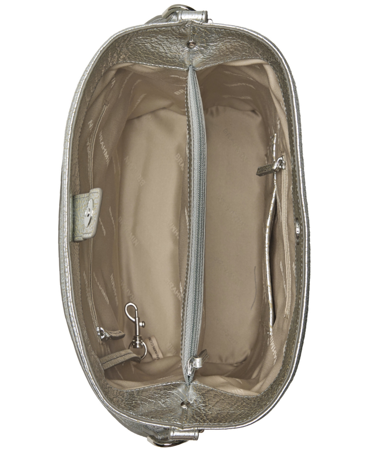 Brahmin Celina Small Bucket Bag In Silver
