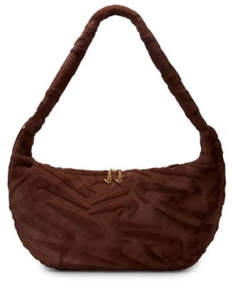 Sportswear Faux Fur Slouchy Bag