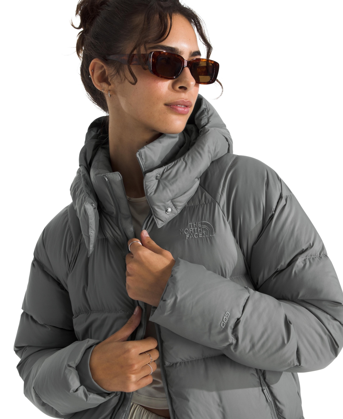 The North Face Women's Hydrenalite City Long Down Parka Jacket In Gray