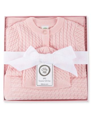 Baby Boys' and Girls' Cardigan, Blanket and Hat Gift, 3-Piece Set