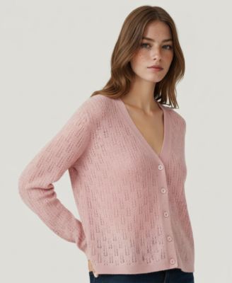 NAADAM - Women's Pointelle Cardigan Sweater