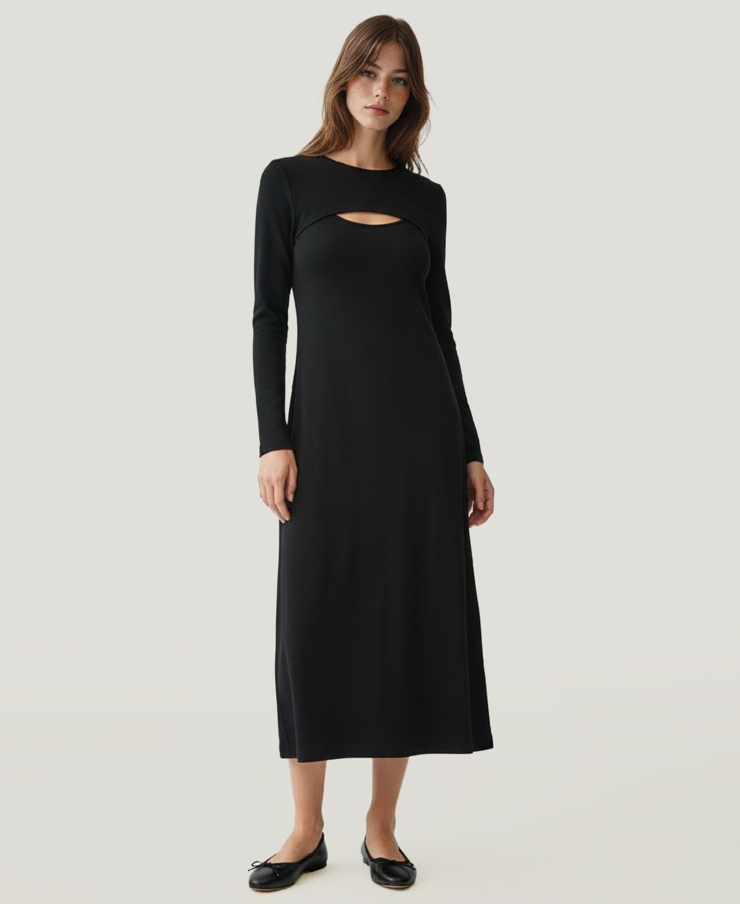 Soft by Women's Cashmino Cutout Sweater Midi Dress