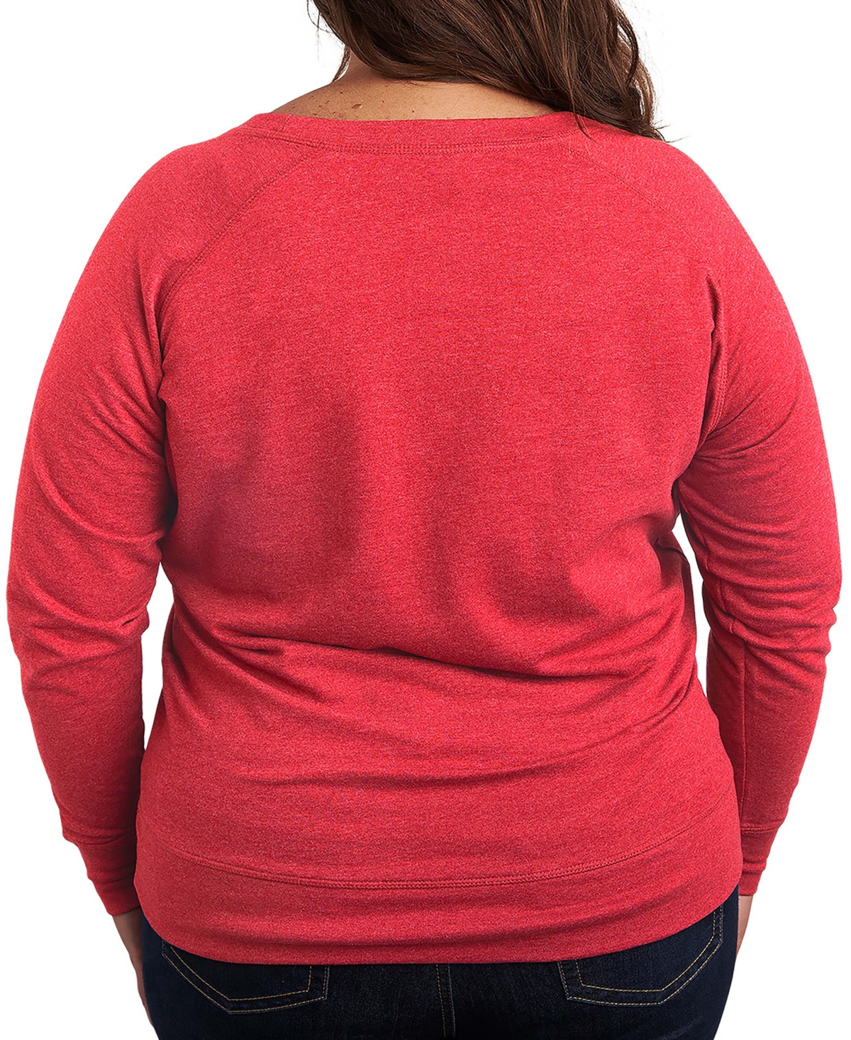 Hybrid Apparel Grinch Christmas Everything Is Fine Women's French Terry Long Sleeve Shirt In Red