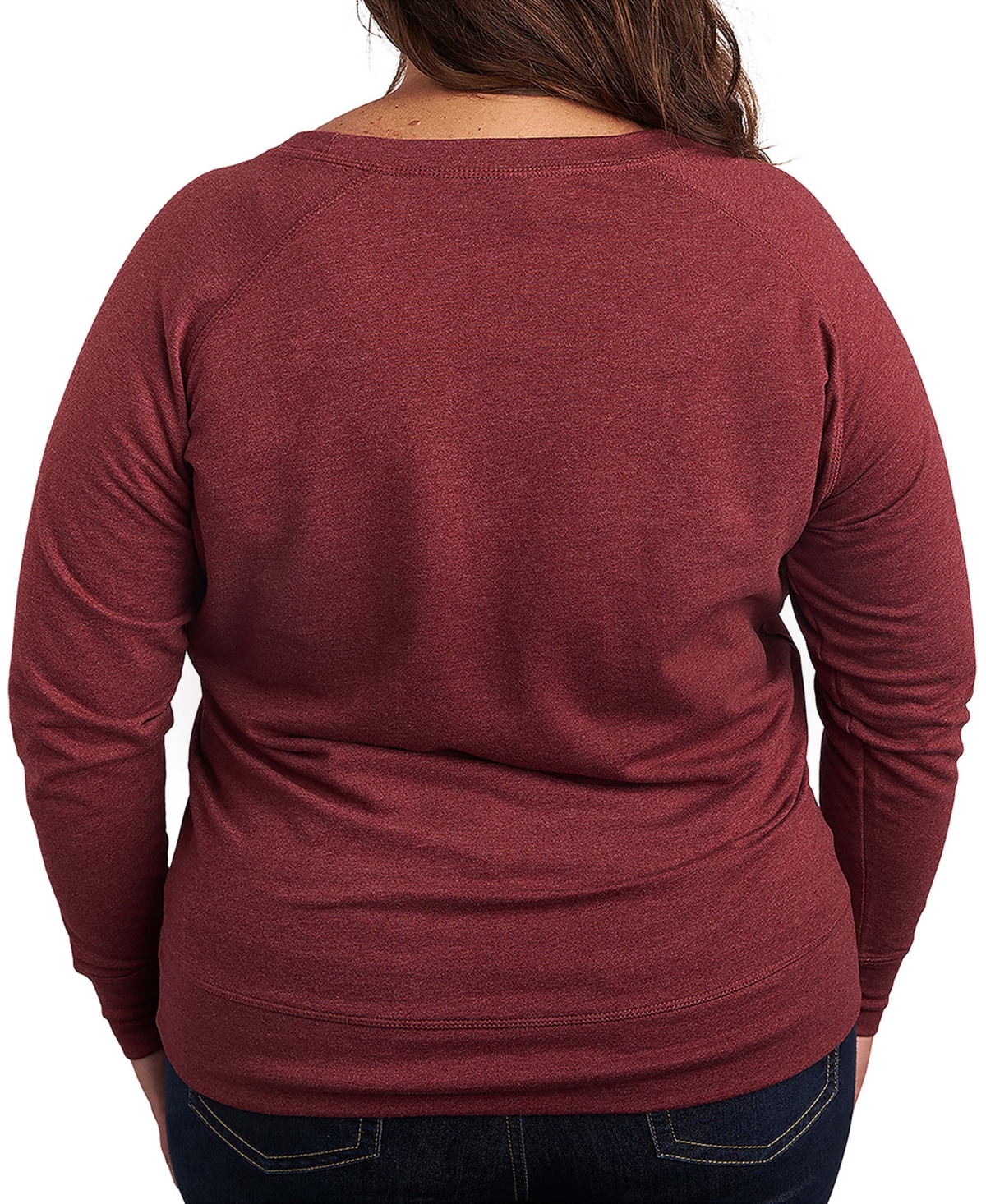 Hybrid Apparel Grinch Christmas Everything Is Fine Women's French Terry Long Sleeve Shirt In Red