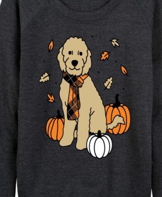 Plus Size Fall Goldendoodle French Terry Long Sleeve T-Shirt