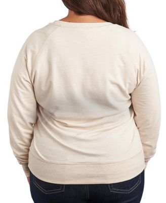 Plus Size Snoopy Mom Who Loves Fall French Terry Long Sleeve T-Shirt