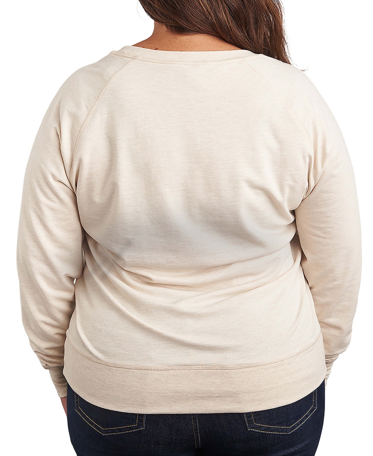 Hybrid Apparel Snoopy Mom Who Loves Fall Women's French Terry Long Sleeve Shirt