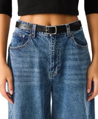 Women's 2 Piece Smooth and Textured Belts