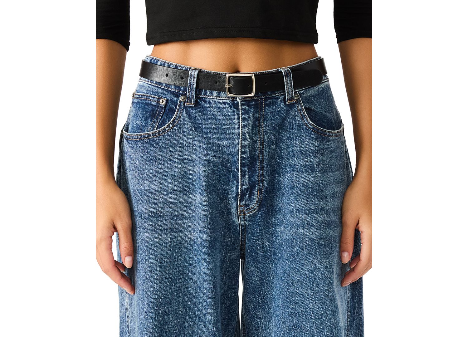 Women's 2 Piece Smooth and Textured Belts