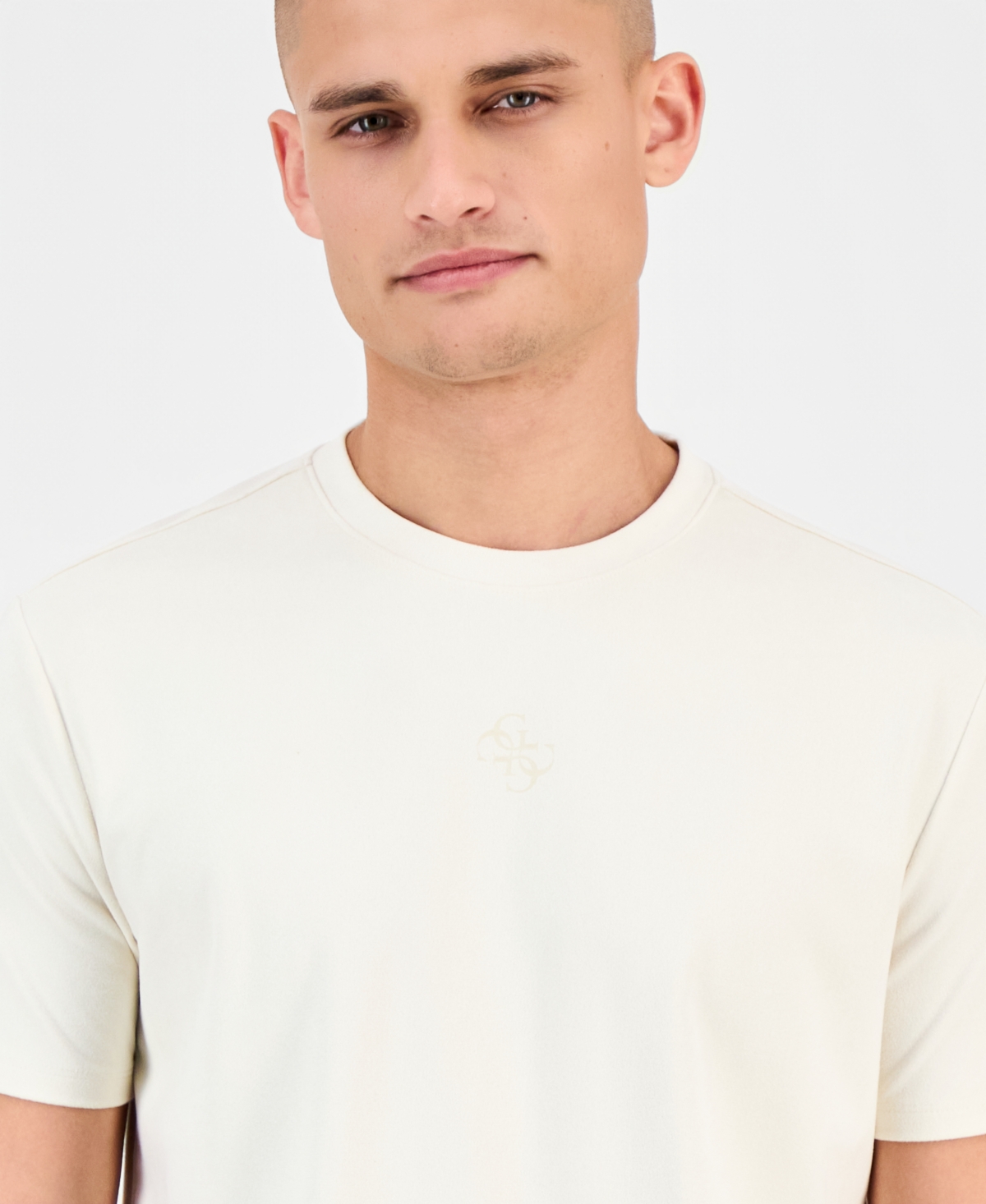 Guess Men's Garrett Quatro Q Short Sleeve T-shirt In White