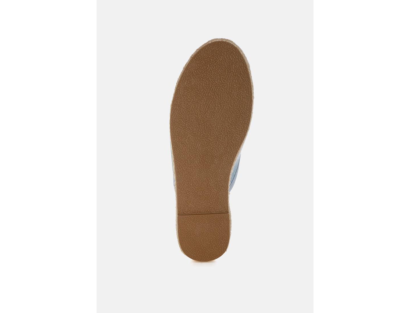 Женские сабо London Rag Midori Denim Slip-On Mules, цвет: Средний синий — фото 4