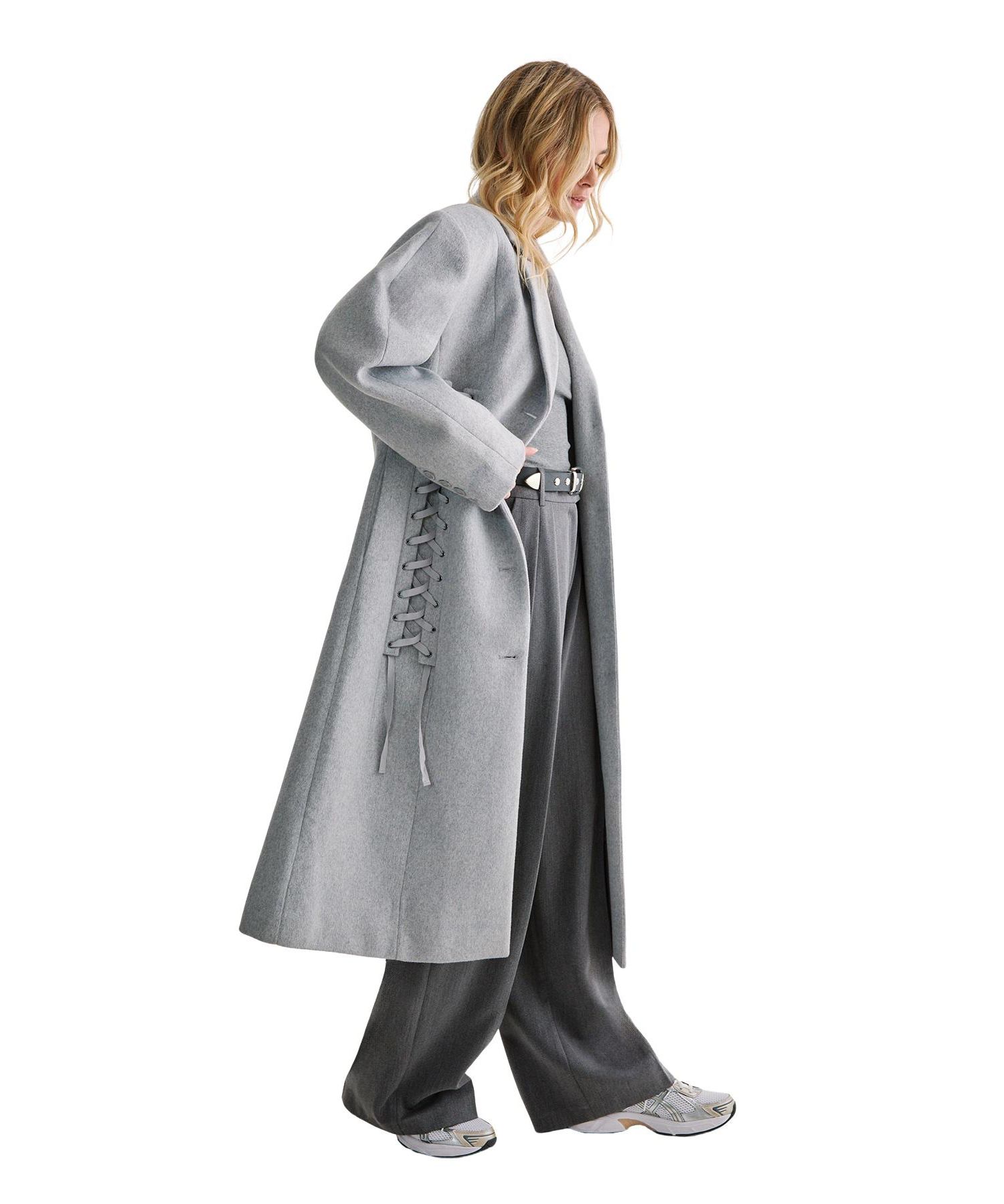 Premium Corseted Detail Maxi Coat