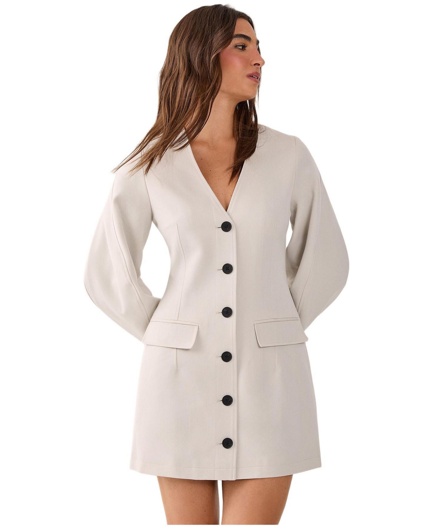 Women's Button Through Mini Blazer Dress