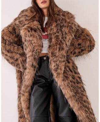 Faux Fur Longline Coat