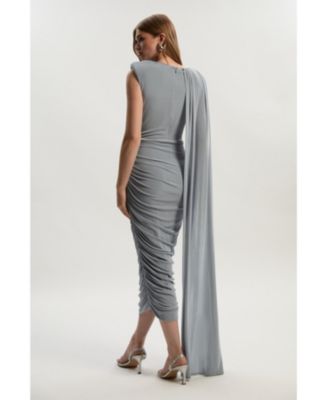 Women's Slinky Crepe Scarf Maxi Dress