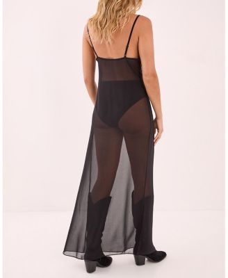 Sheer Strappy Maxi Dress