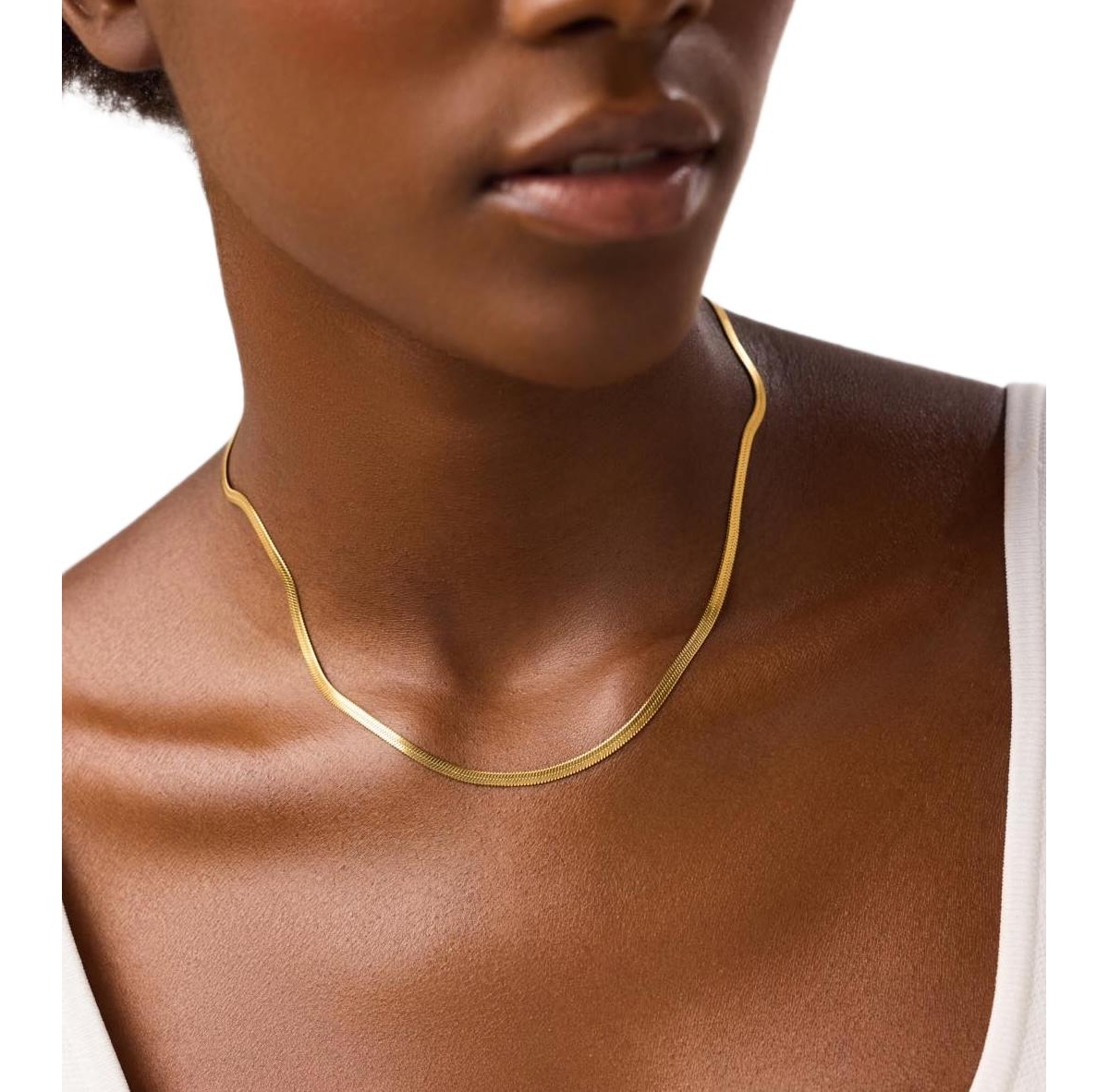 Herringbone Chain Necklace - Ina