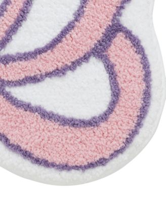 Bow Shaped Tufted Bath Rug, 18" x 27"