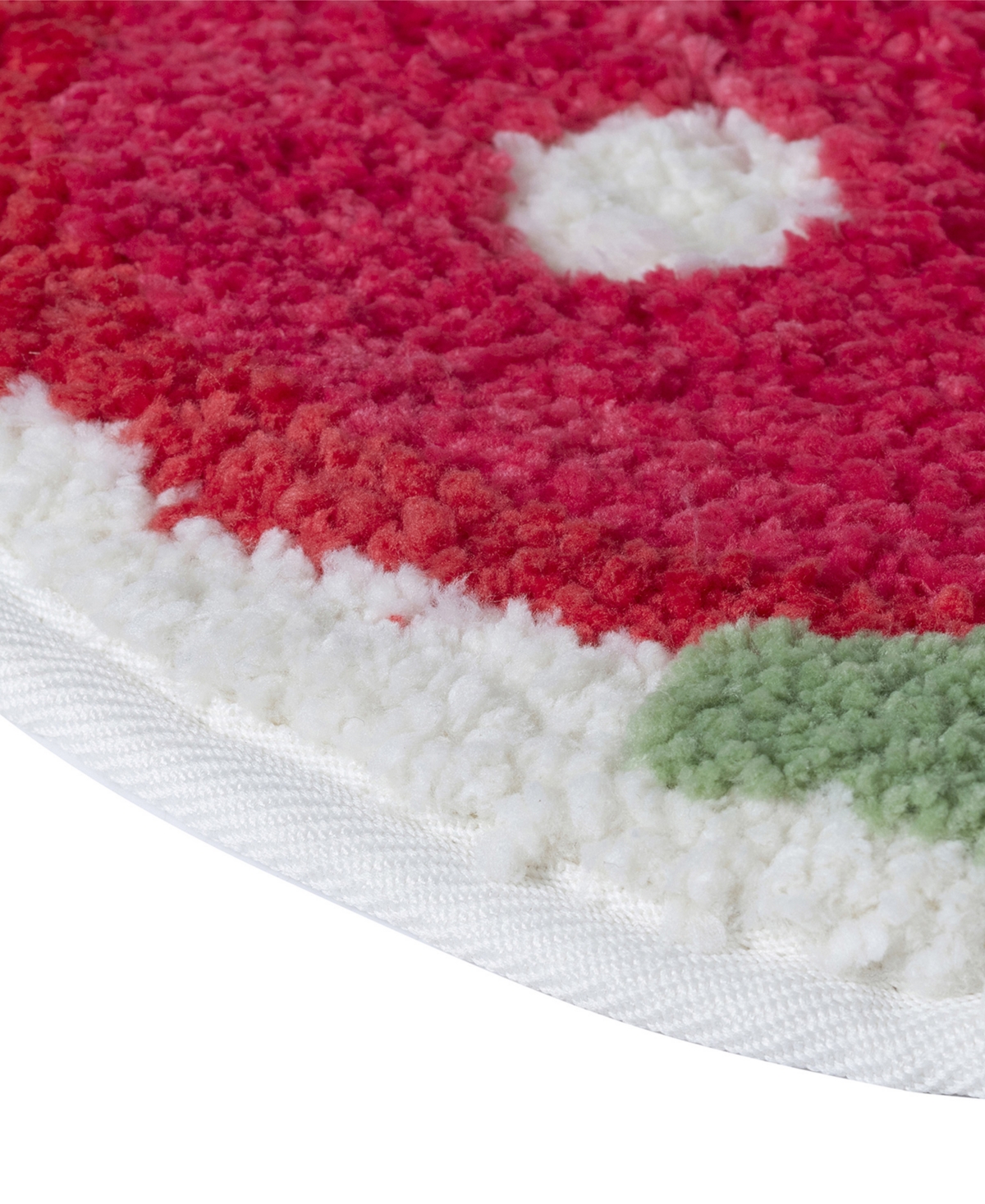 Vcny Home Strawberry Shaped Tufted Bath Rug, 18" X 27 In Red