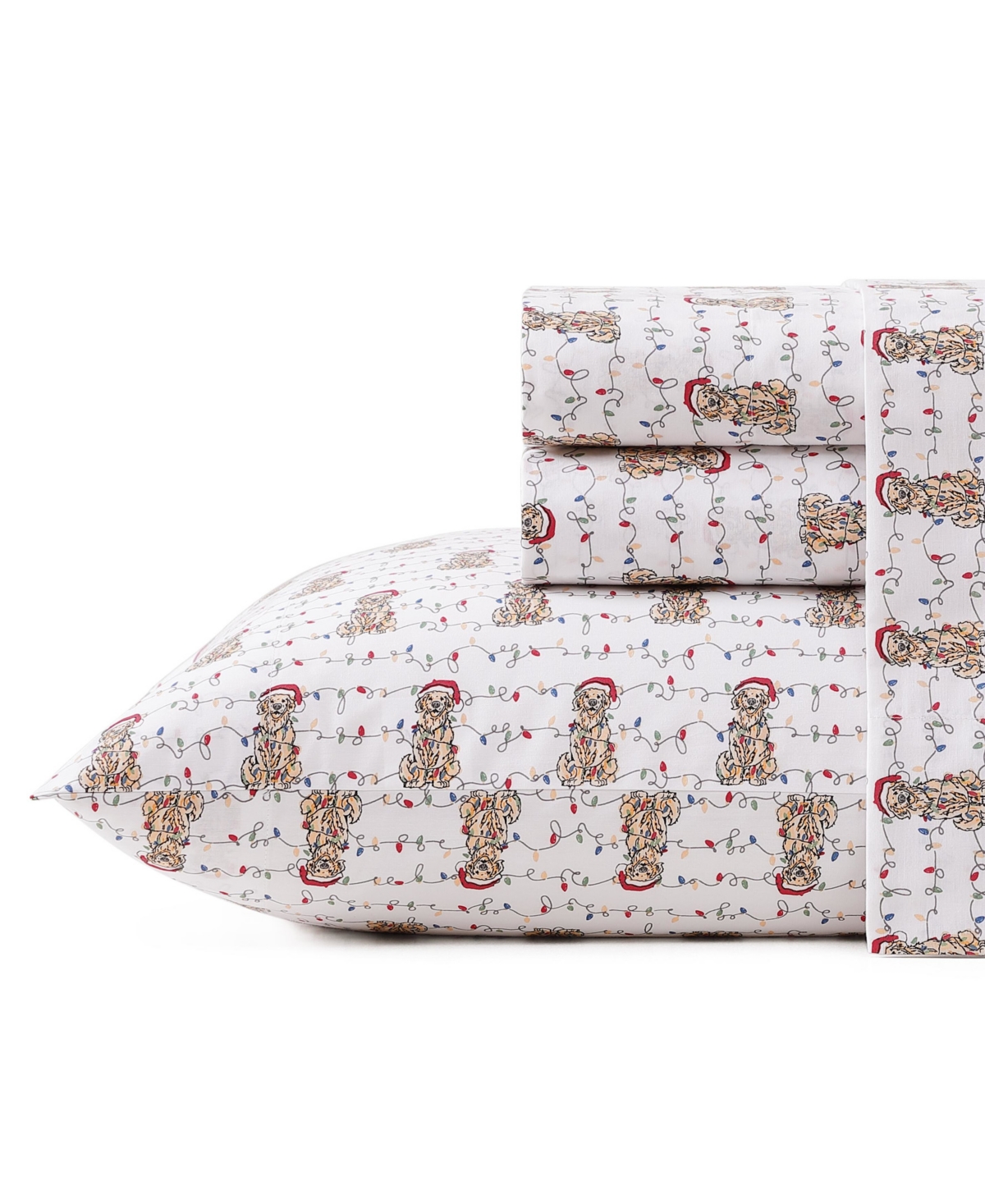 Tommy Bahama Printed Holiday 200-thread Count Cotton 4-pc. Sheet Set, Queen In White