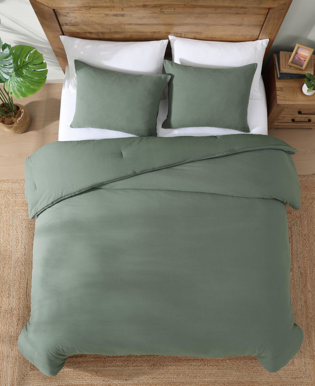Tommy Bahama Paradisio Gauze Yarn Dyed 3-pc. Comforter Set, King In Green