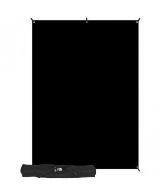 5 x 7' Black X-Drop Backdrop Kit, with X-Drop Stand and Travel Case