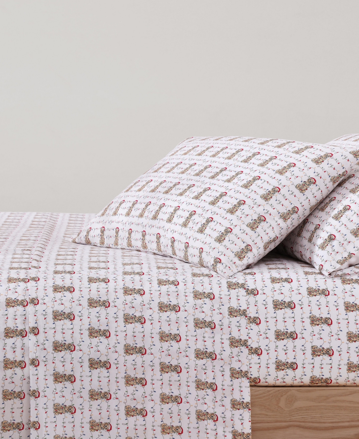 Tommy Bahama Printed Holiday 200-thread Count Cotton 4-pc. Sheet Set, King In White