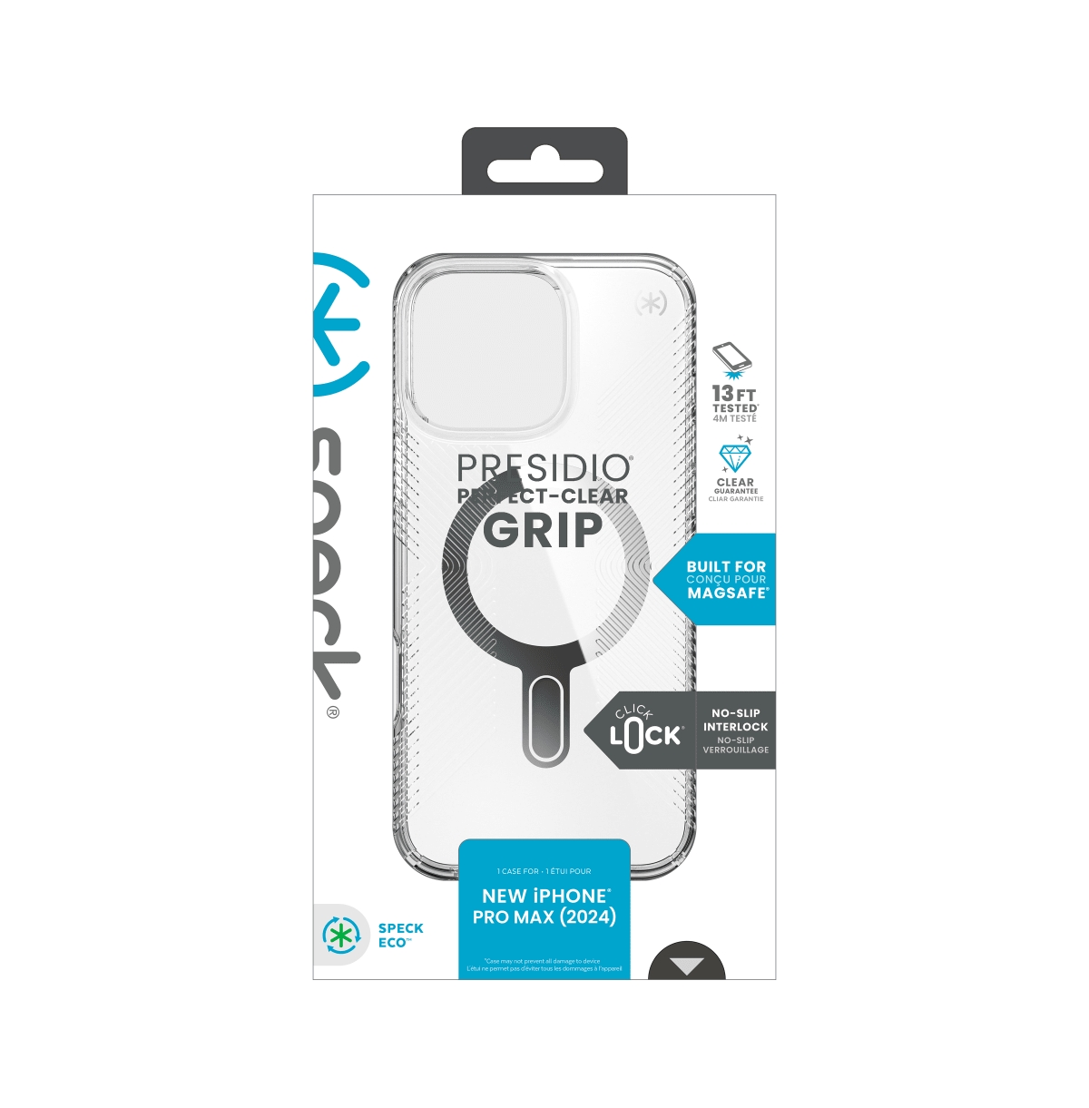 Speck Presidio Perfect Clear Grip Case with ClickLock for Apple iPhone 16 Pro Max