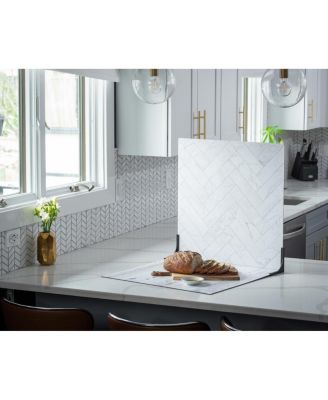 Duo Board - 24x24" Double Sided Surface Board, Whitewash/Hickory Planks