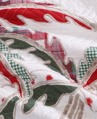 Tommy Bahama Palm Tree Patchwork Reversible 3-Pc. Quilt Set, King