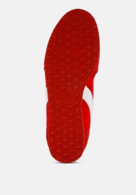 Womens Montek Faux Leather Lace-Up Sneakers