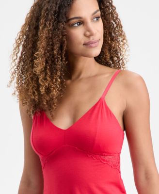 Women's Knit Lace-Trim Short Pajama Set, Exclusively at Macy's