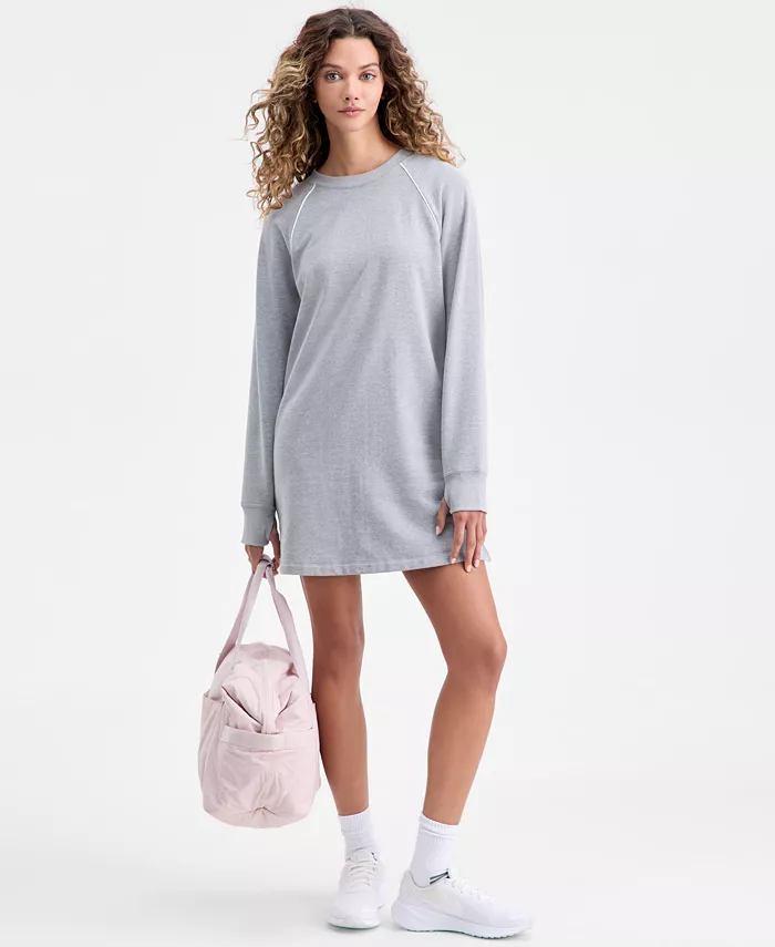 Women's Piped Sweatshirt Dress - thumbnail 4