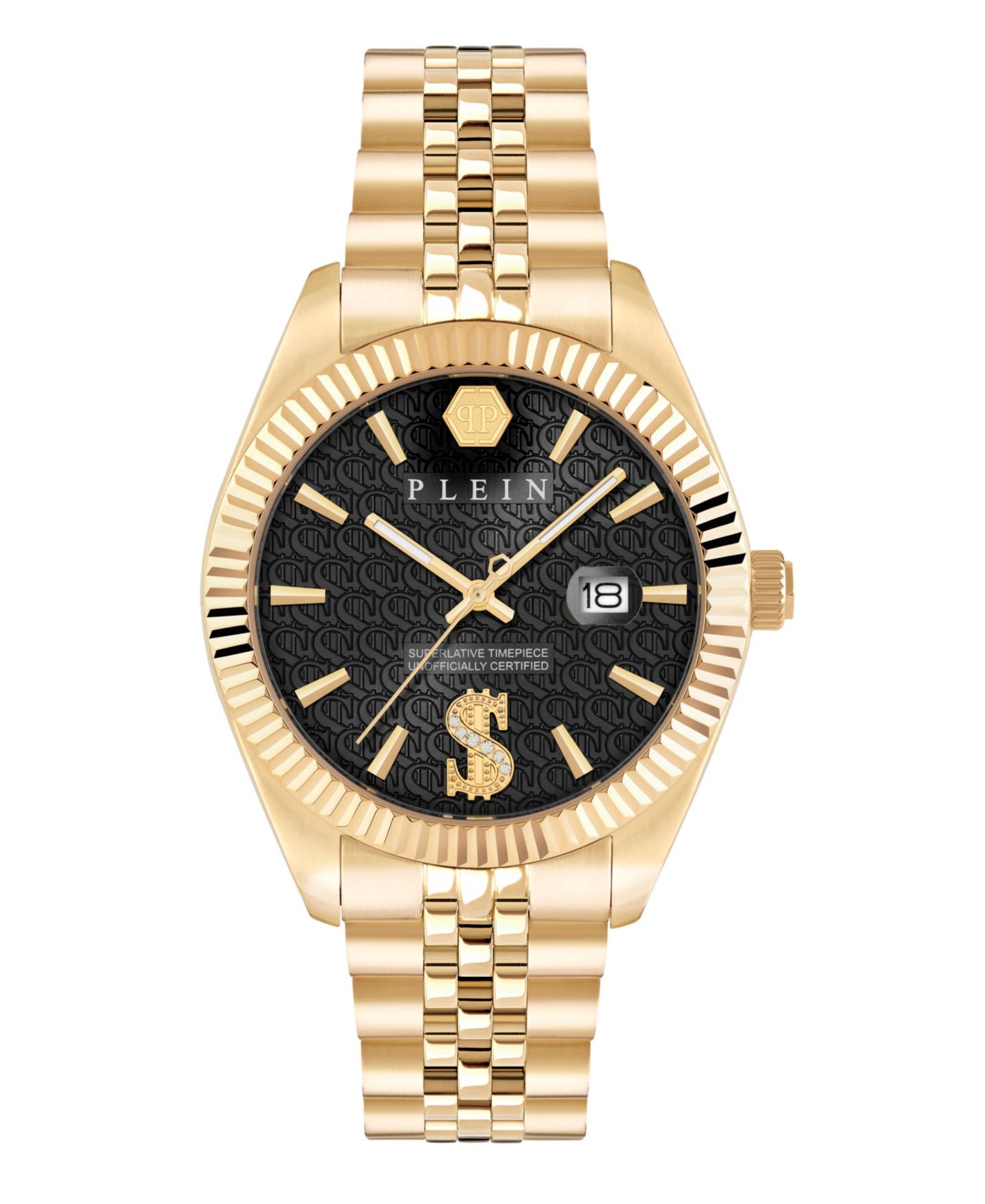 Мужские часы Philipp Plein Black Stainless Steel, 41mm — фото 1