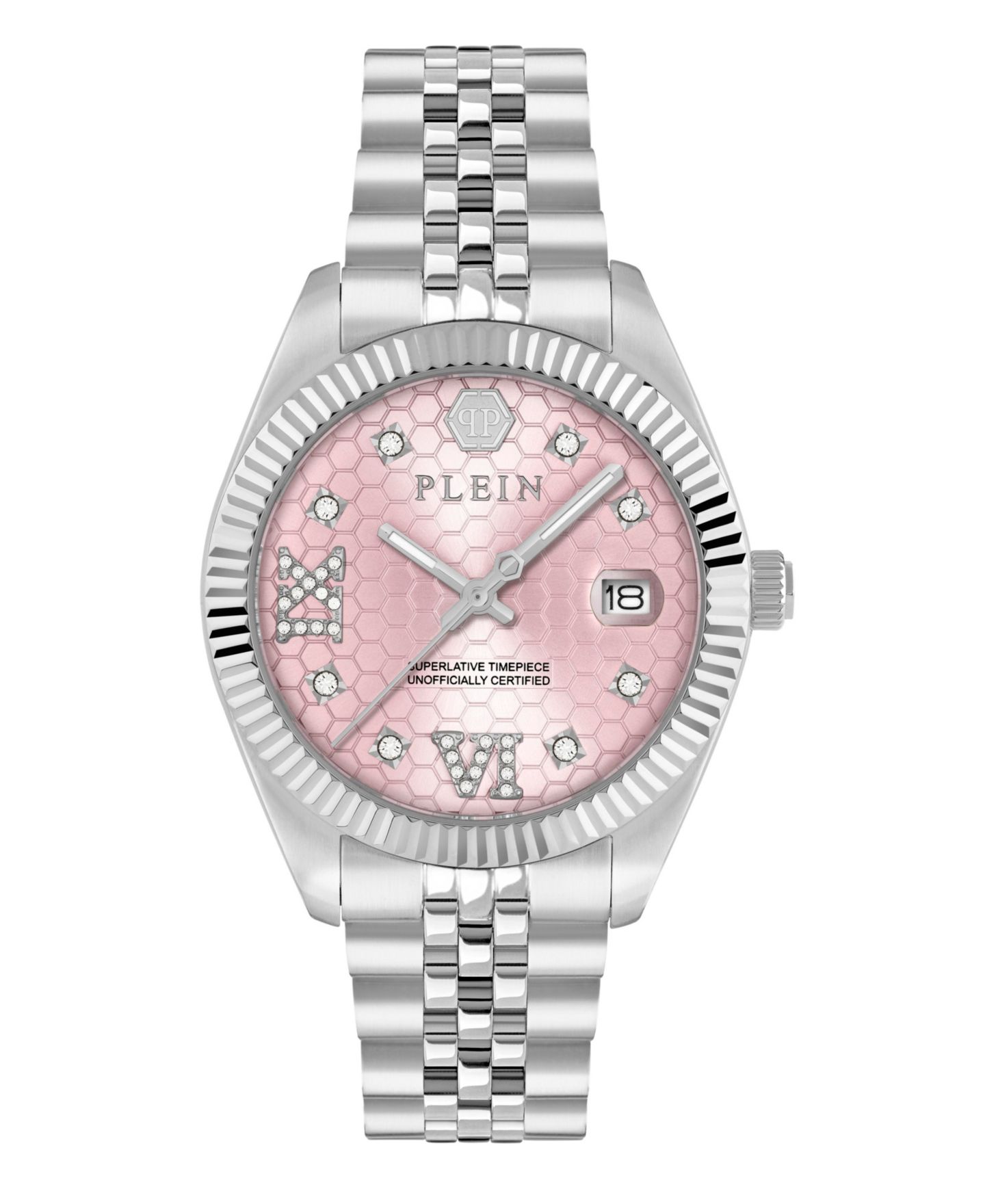 Женские часы Philipp Plein Silver Stainless Steel Watch, 34mm — фото 1