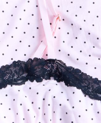 Women's Knit Lace Trim Modal Chemise