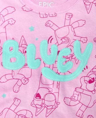 Girls Toddler 2T-4T Short-Sleeve Bluey-Print T-Shirt, Macy's Exclusive