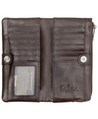 Prassa Bark Leaves Textured Wallet