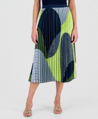 Women's Pull-On Pleated Midi Skirt