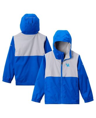 Columbia - Big Boys and Girls Royal Kentucky Wildcats Rainy Fields Lined Omni-Tech Full-Zip Hoodie Jacket