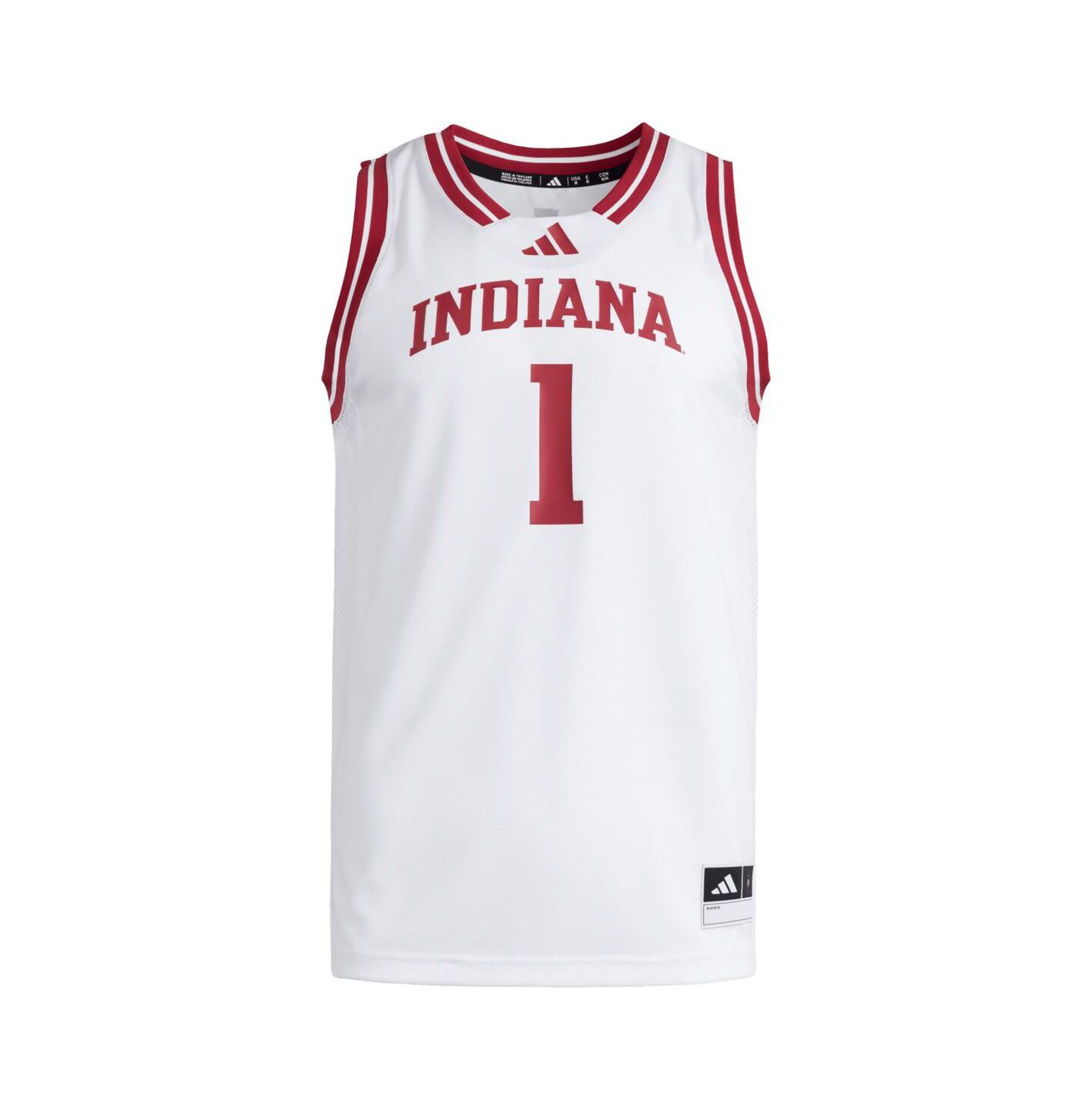Мужской топ adidas White Indiana Hoosiers Replica Swingman Jersey — фото 2