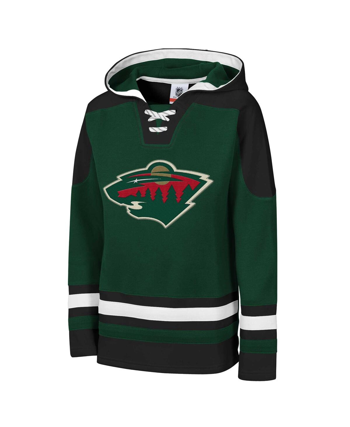 Outerstuff Big Boys And Girls Green Minnesota Wild Must Have Home V-neck Pullover Hoodie In Green