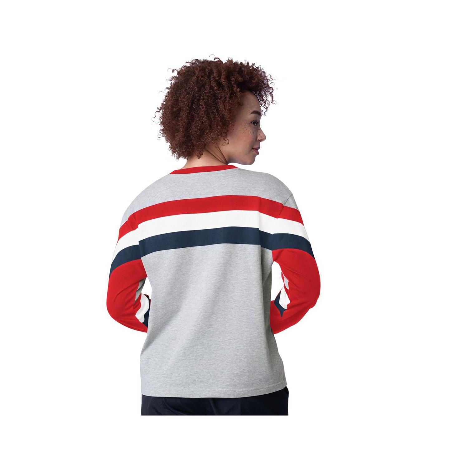 Женский топ Starter Heather Gray St. Louis Cardinals Triple A Fashion Color Block Long Sleeve — фото 2
