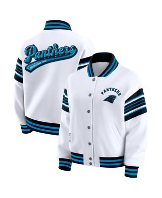 WEAR by Erin Andrews Women's White Carolina Panthers Full-Snap