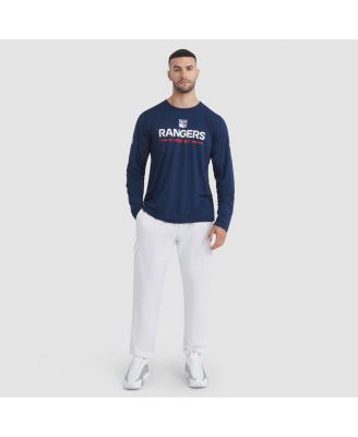 Men's Navy New York Rangers Authentic Pro Rink Tech Long Sleeve T-Shirt