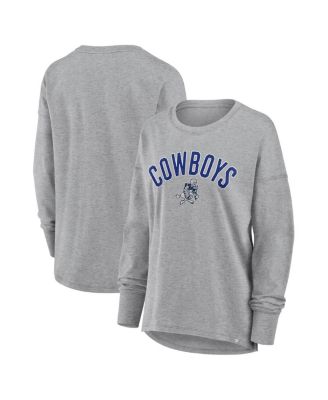 Fanatics - Women's Heather Gray Dallas Cowboys Hometown Legacy Long Sleeve T-Shirt