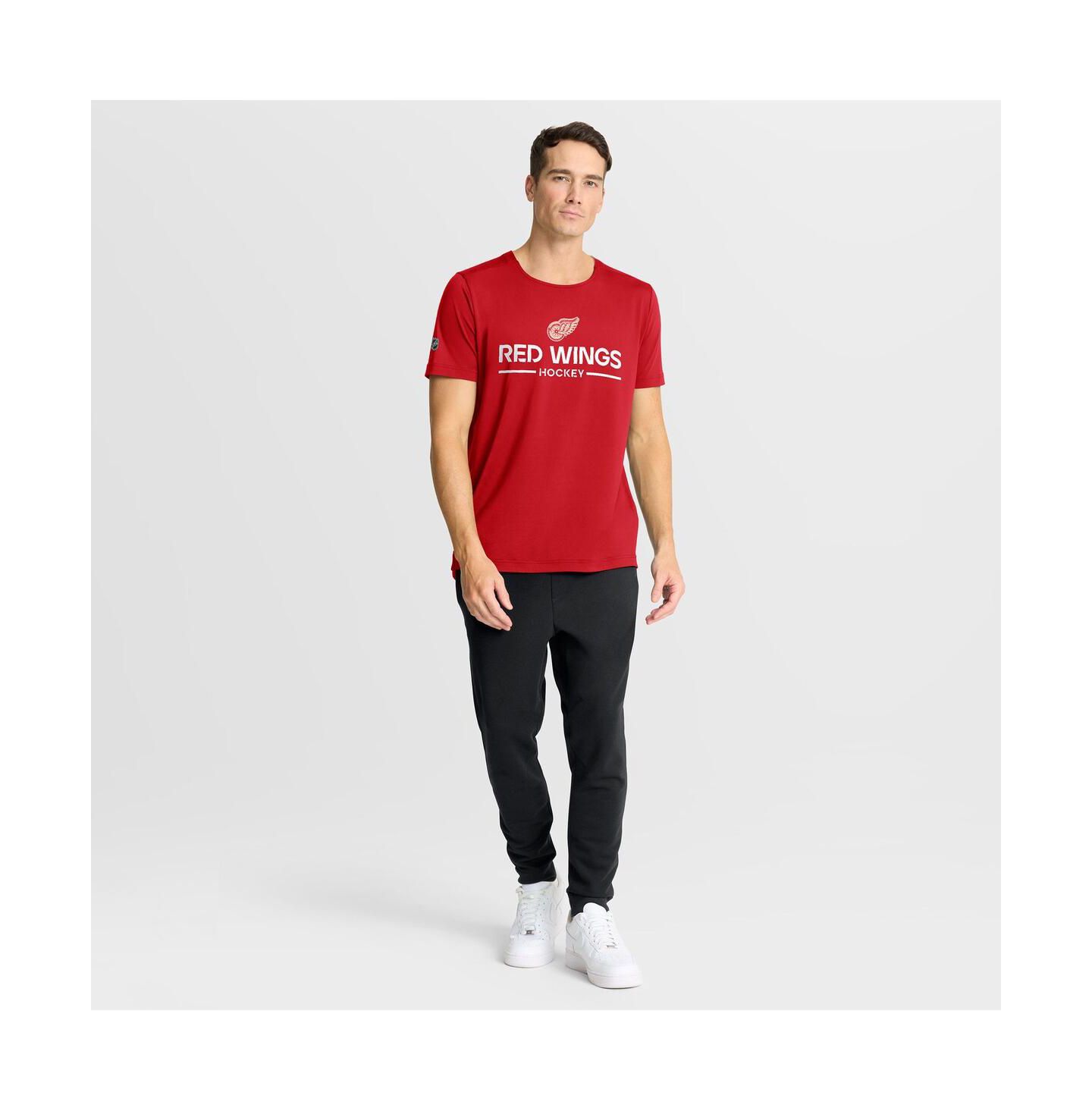 Мужская футболка Fanatics Red Detroit Red Wings Authentic Pro Centennial Rink Tech — фото 3