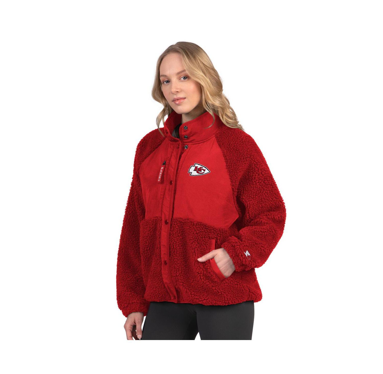 Women's Red Kansas City Chiefs On the Ball Sherpa Jacket
