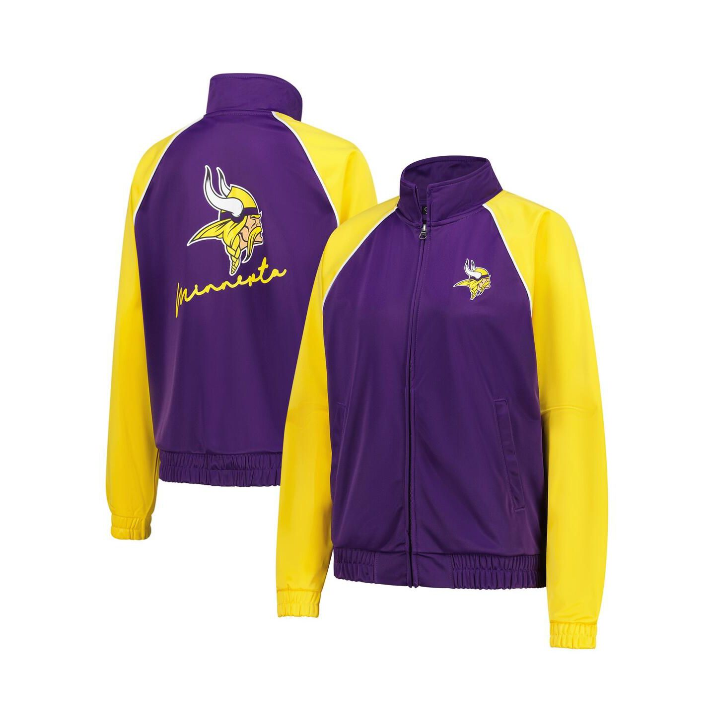 Женская куртка G-III 4Her by Carl Banks Purple/Gold Minnesota Vikings Replay Full-Zip Track Jacket — фото 1
